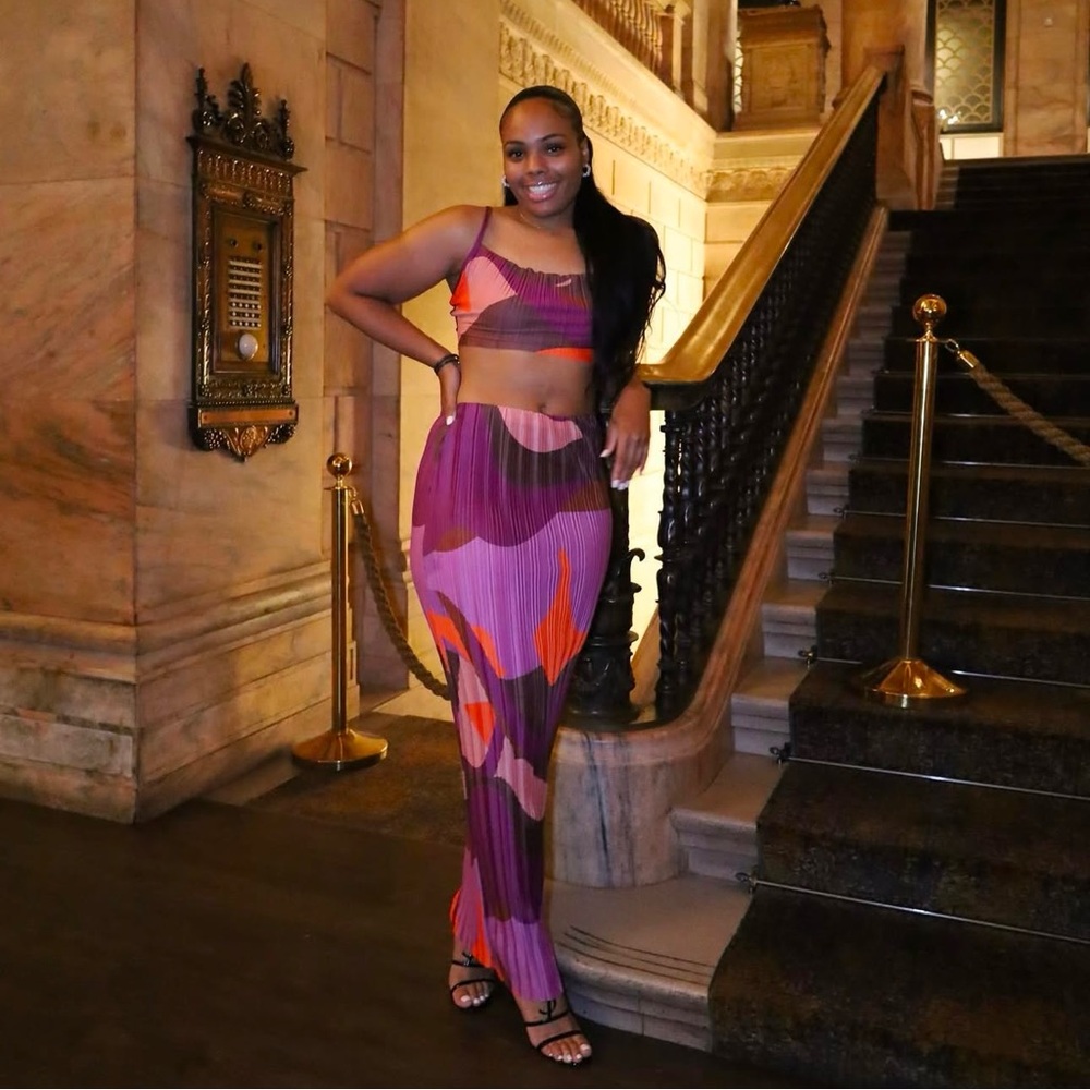 Vibrant Abstract Two-Piece Set